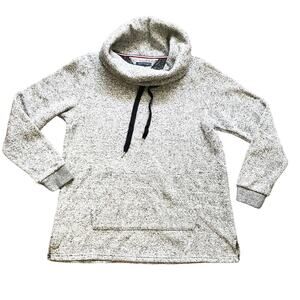 Tommy Hilfiger Womens Size Large Gray Cowl Neck Pullover Marled Knit Sweater